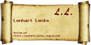 Lenhart Lenke névjegykártya
